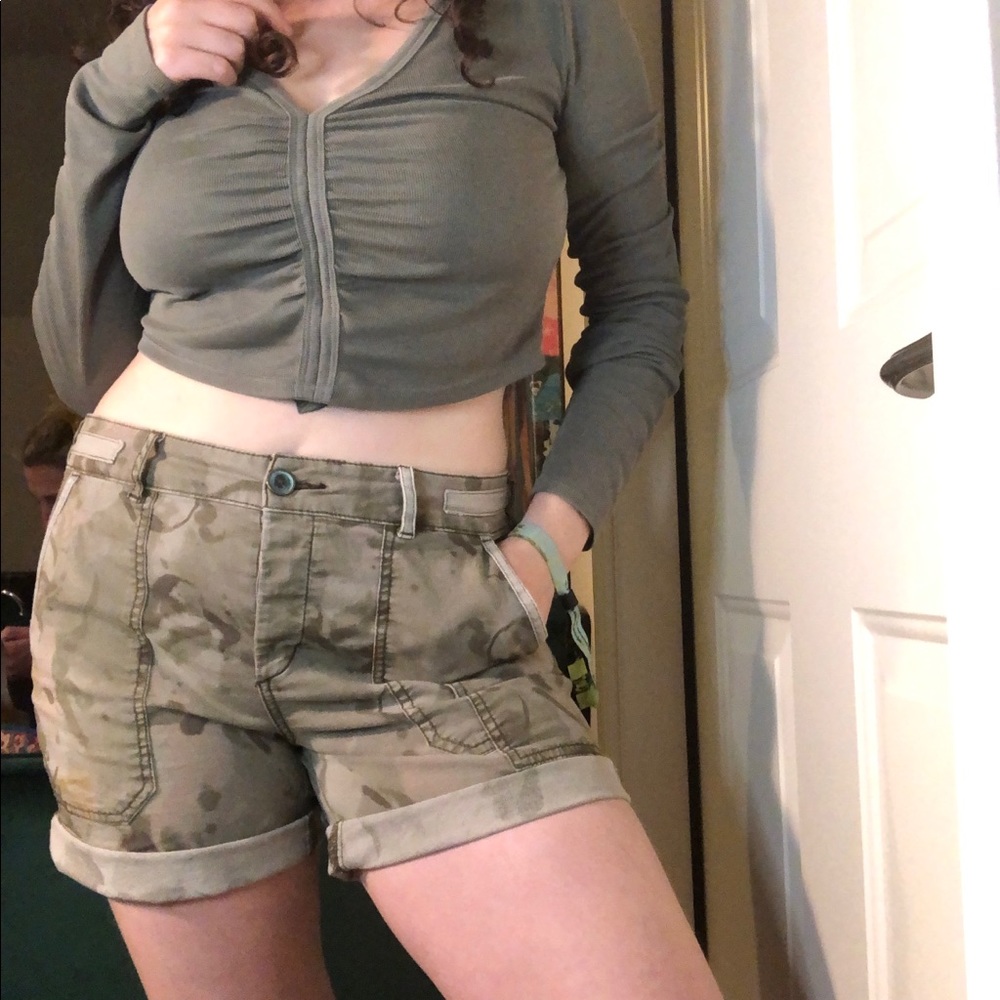 Hei Hei The Wanderer Anthropologie Camo Shorts